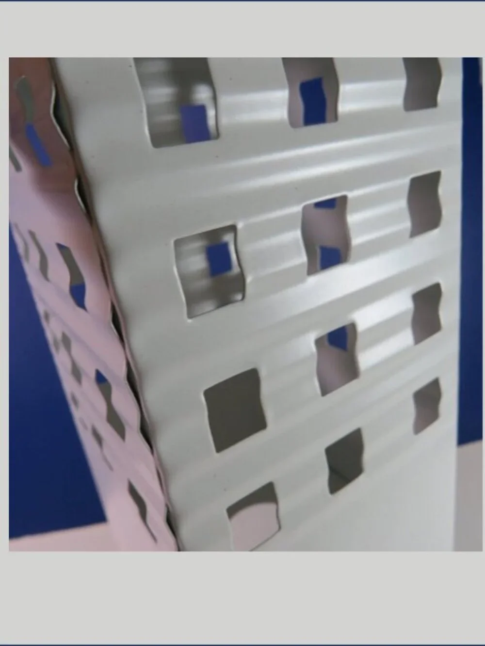 White Metal House Luminary Corrugated Metal Candle Holder Farmhouse Decor